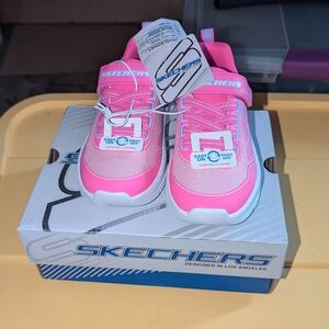 Skechers Kids Bright Pink Sneakers